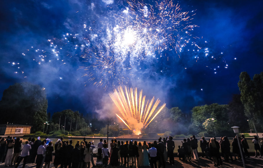 Feuerwerk Abiball Palais